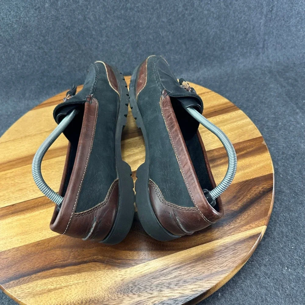 Cole Haan Mens Tassel Loafers Maine USA Leather Vibram Lug Sole Brown 10.5D